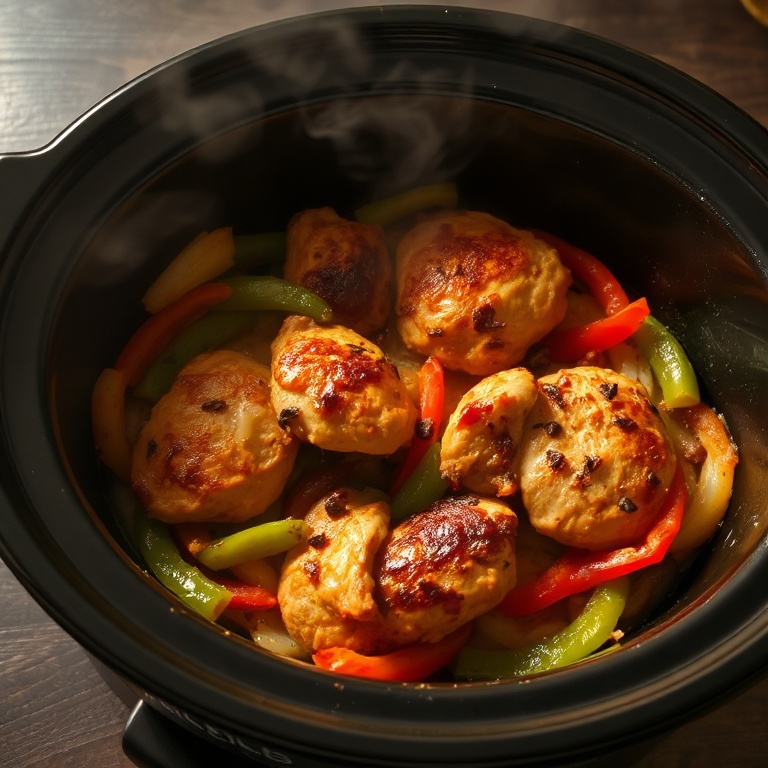 easy crockpot chicken fajitas
