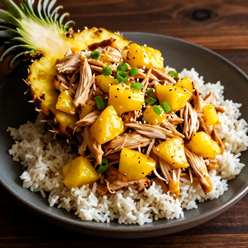 Easy Crockpot Hawaiian Chicken Ready to Serve