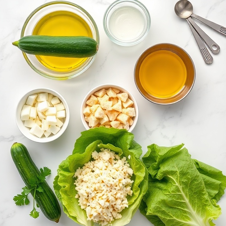 Ingredients for Easy Cucumber Caesar Salad