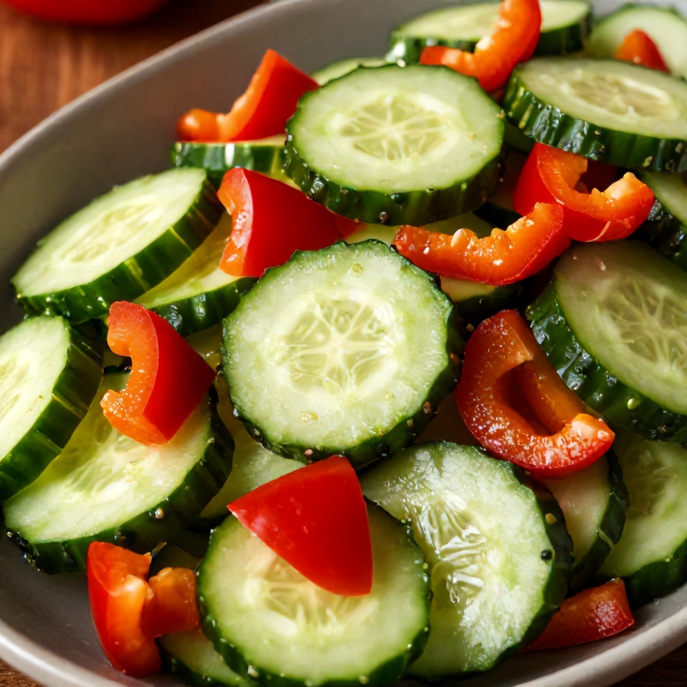 Easy Cucumber Sweet Pepper Salad