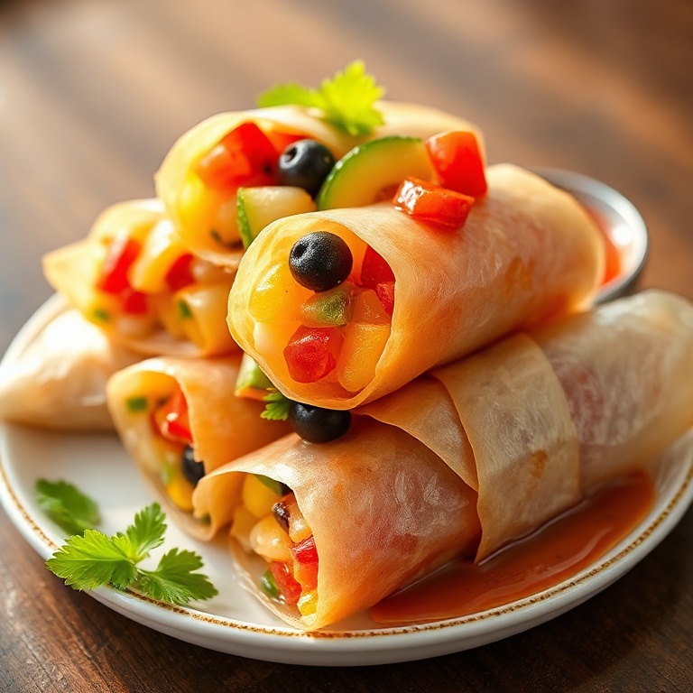 Easy Fresh Fruit Spring Rolls