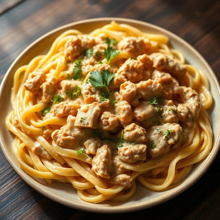 easy ground turkey stroganoff