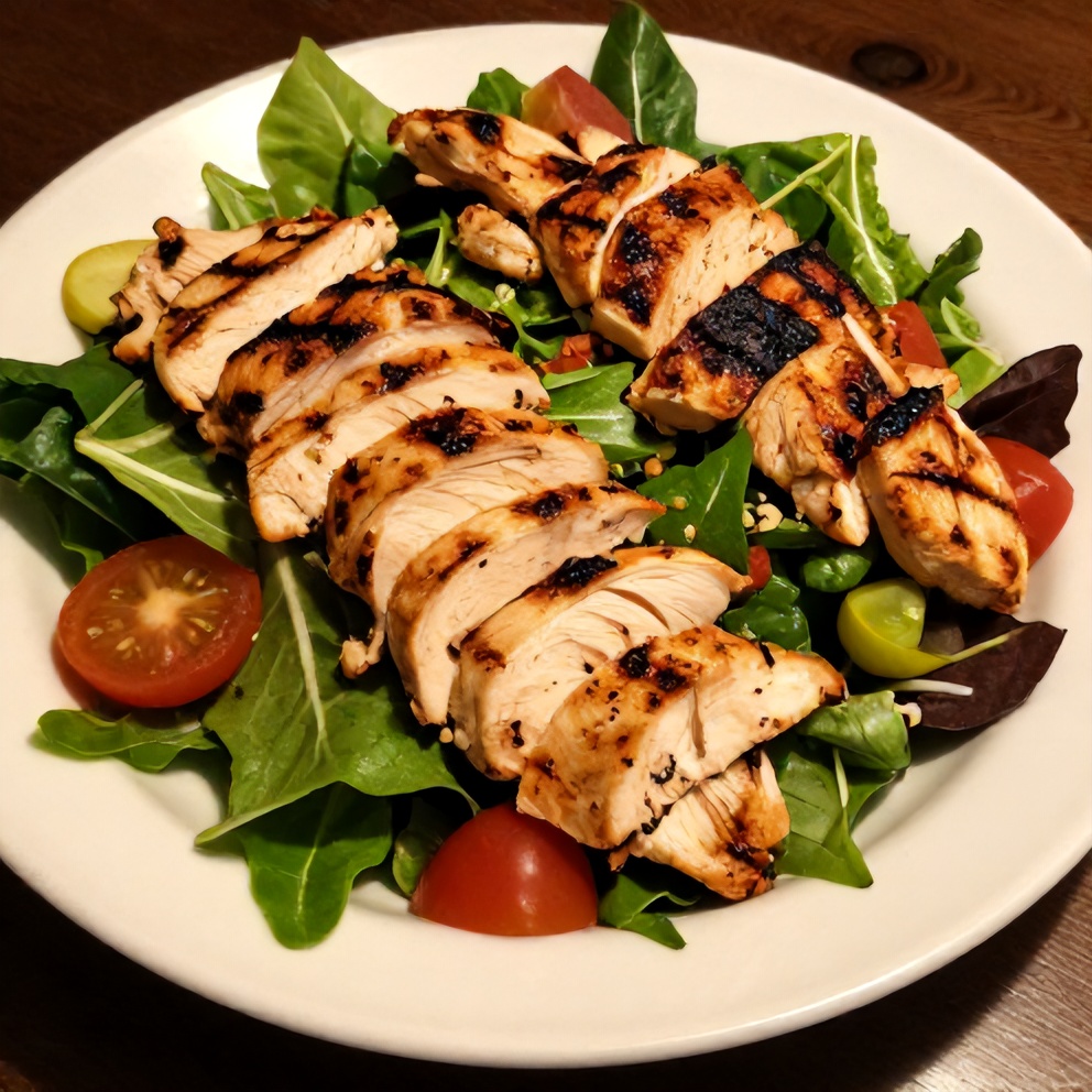 Plated Grilled Chicken Cobb Salad