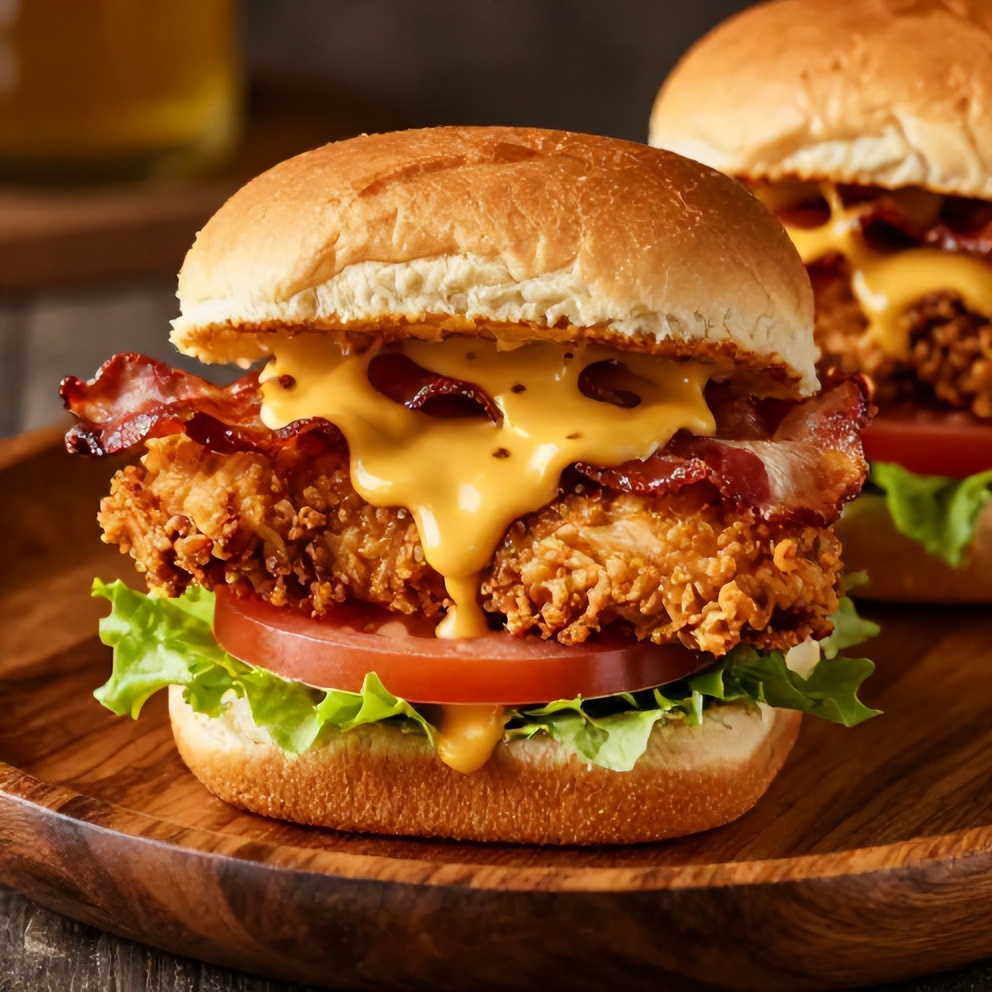 Plated Honey Mustard BLT Chicken Sliders