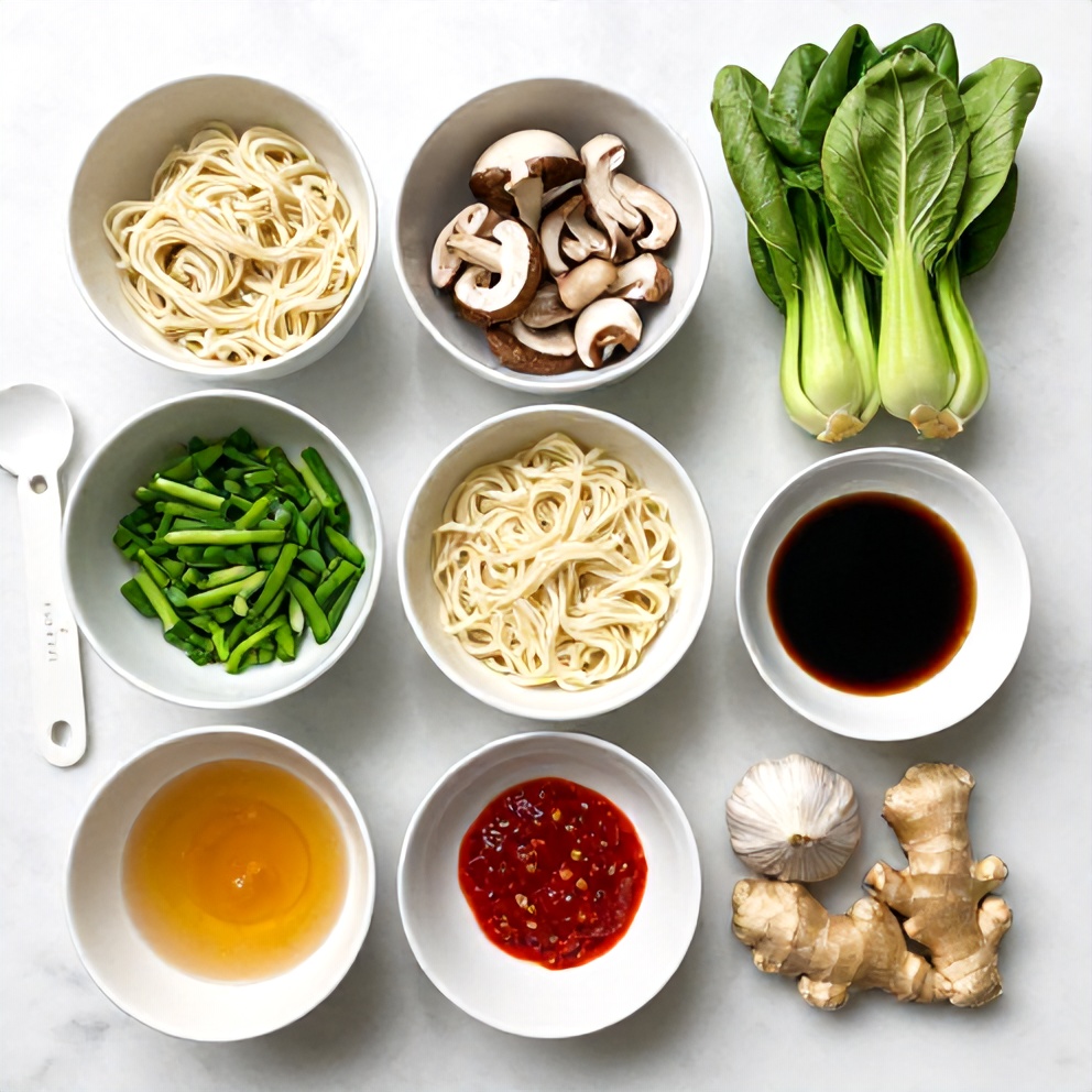 Hot and Sour Noodle Soup Ingredients