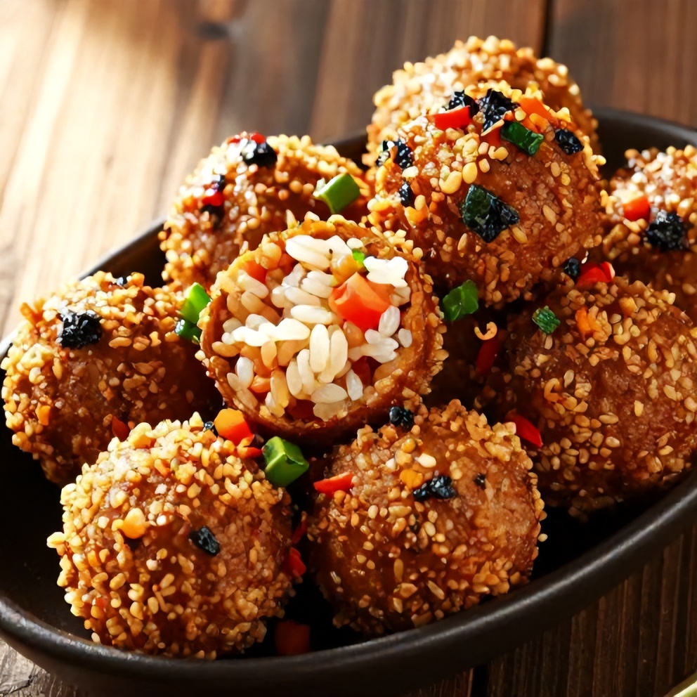 Korean BBQ Meatball Rice Bowls