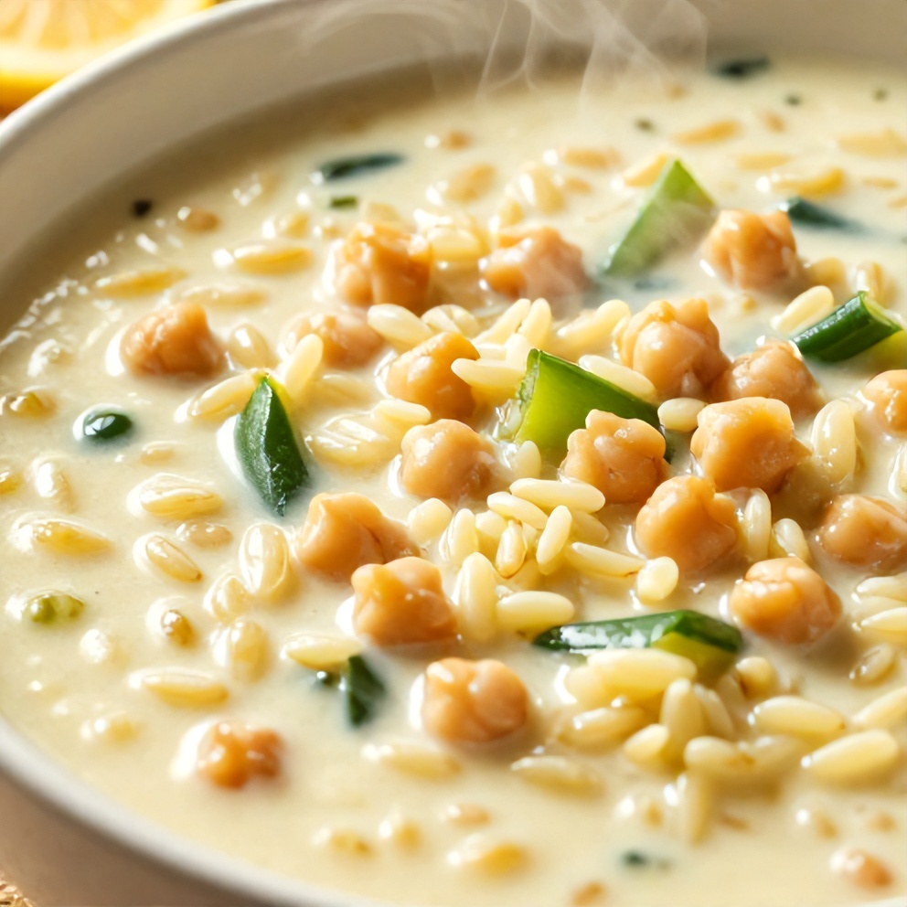 Easy Lemon Chickpea Orzo Soup