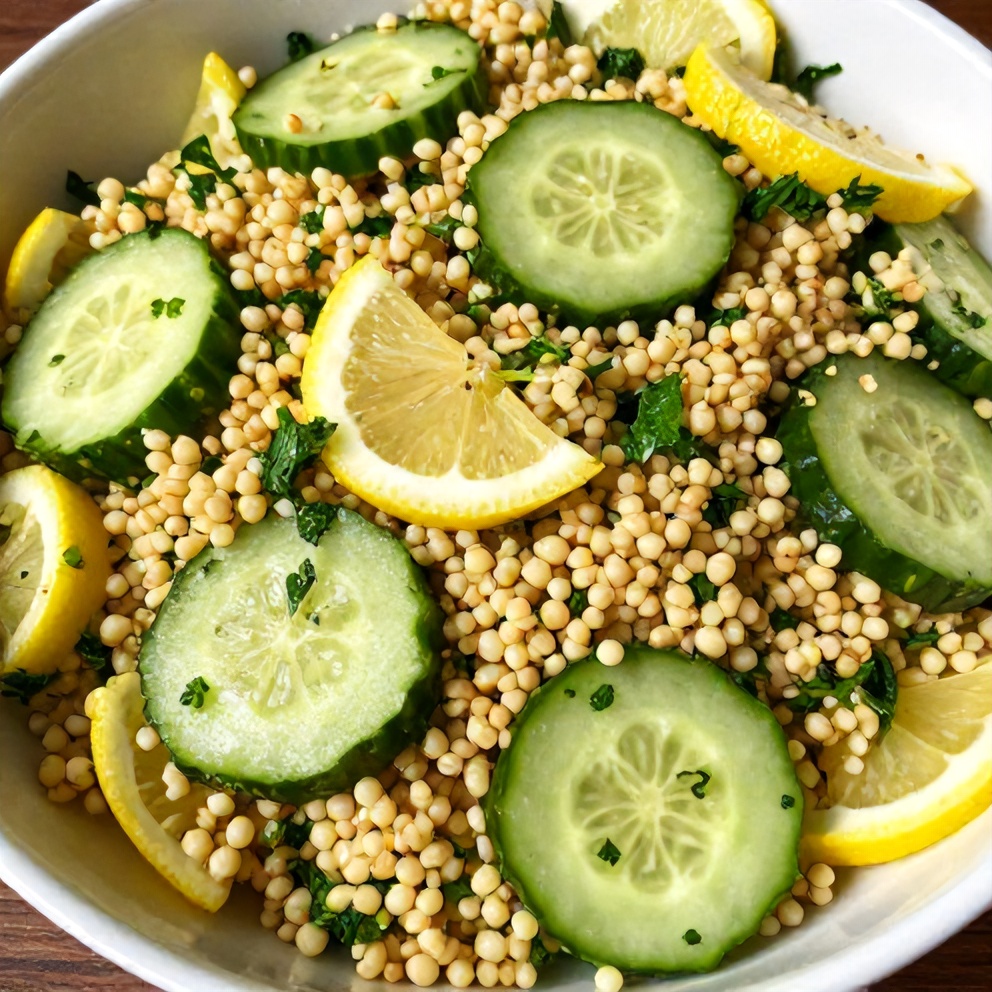 Easy Lemon Cucumber Couscous Salad
