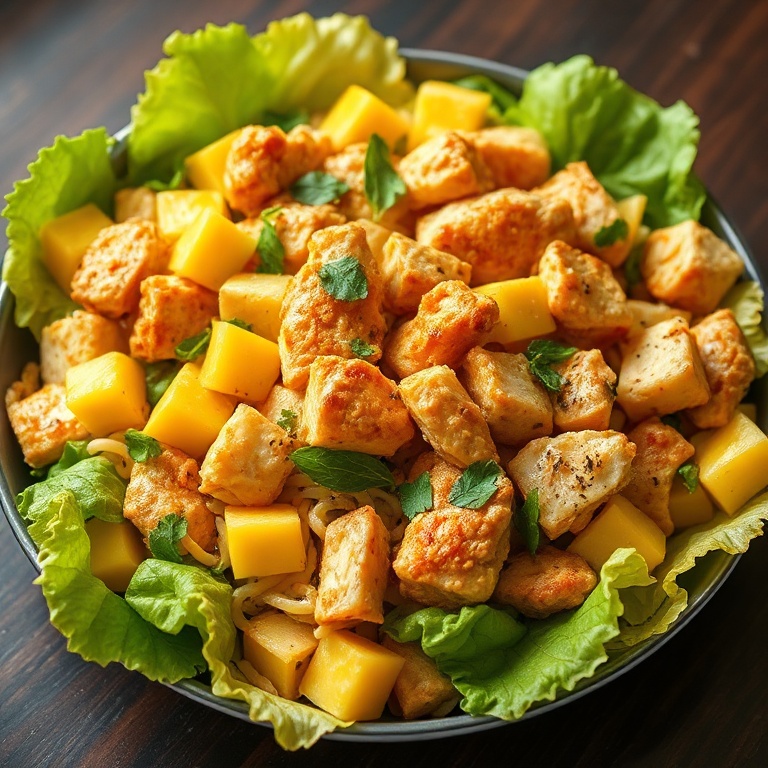 Easy Mango Chicken Pasta Salad