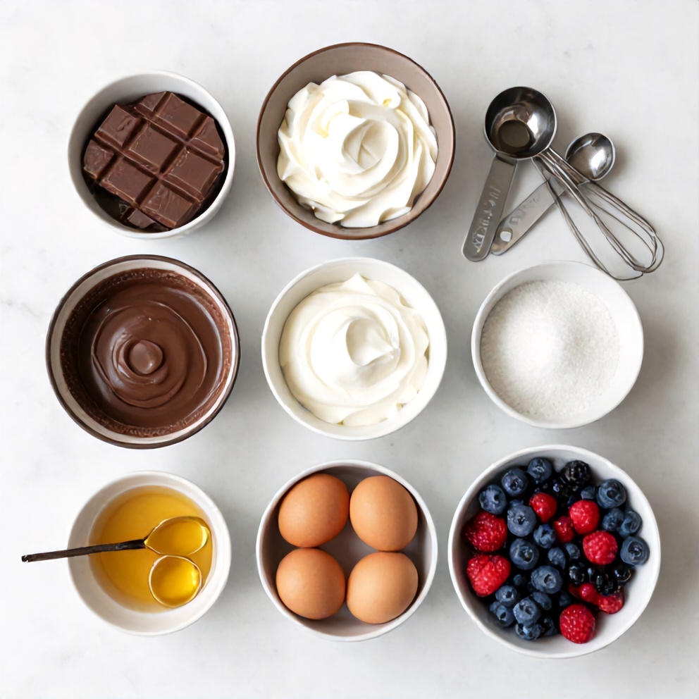 Ingredients for No-Bake Chocolate Mousse