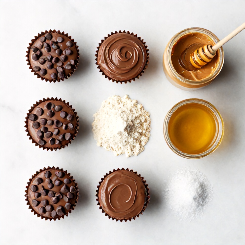 Ingredients for No-Bake Chocolate Peanut Butter Protein Cups