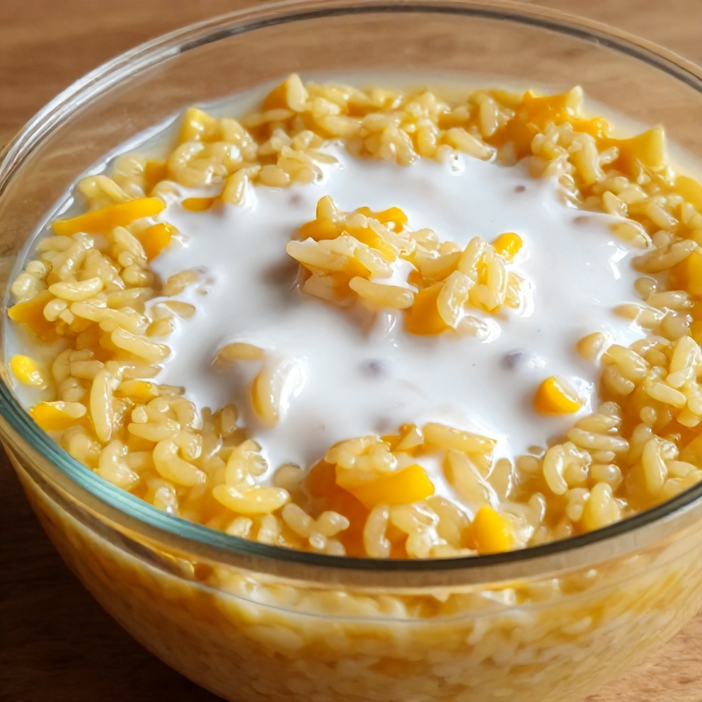 Easy No-Bake Mango Coconut Rice Pudding