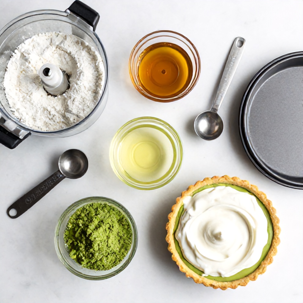 No-Bake Matcha Coconut Cream Tart Ingredients