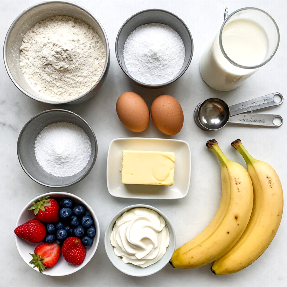 Raw ingredients for easy pancake tacos recipe