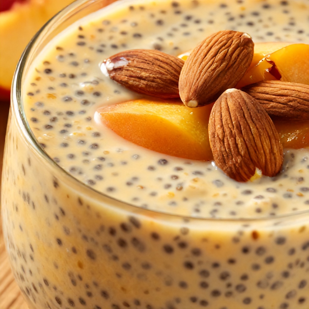 Easy Peach Chia Pudding