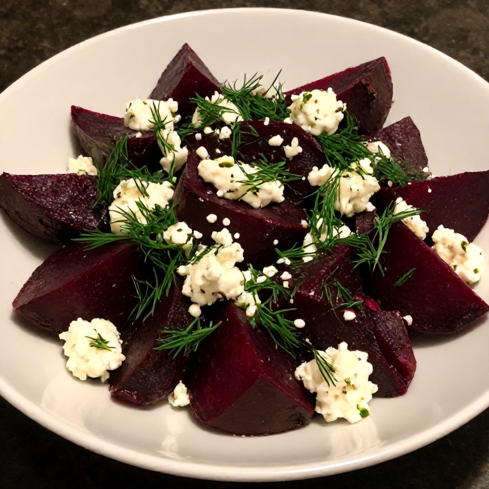 Plated Easy Roasted Beet Salad