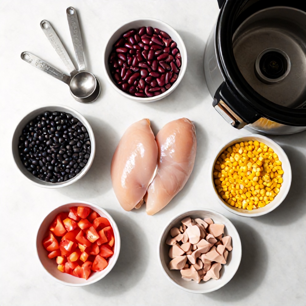 Easy Slow Cooker Buffalo Chicken Chili Ingredients