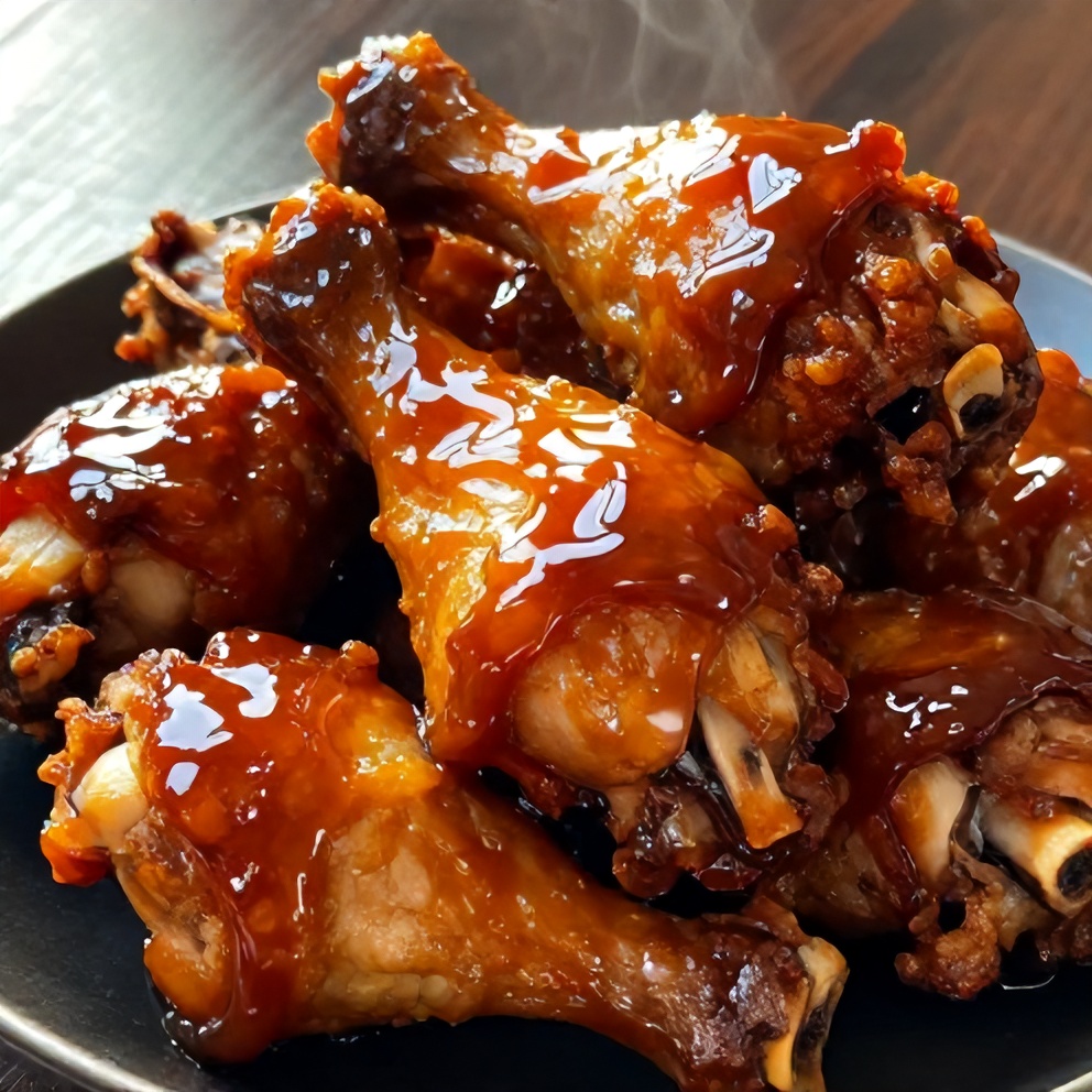 easy slow cooker honey BBQ chicken drumsticks