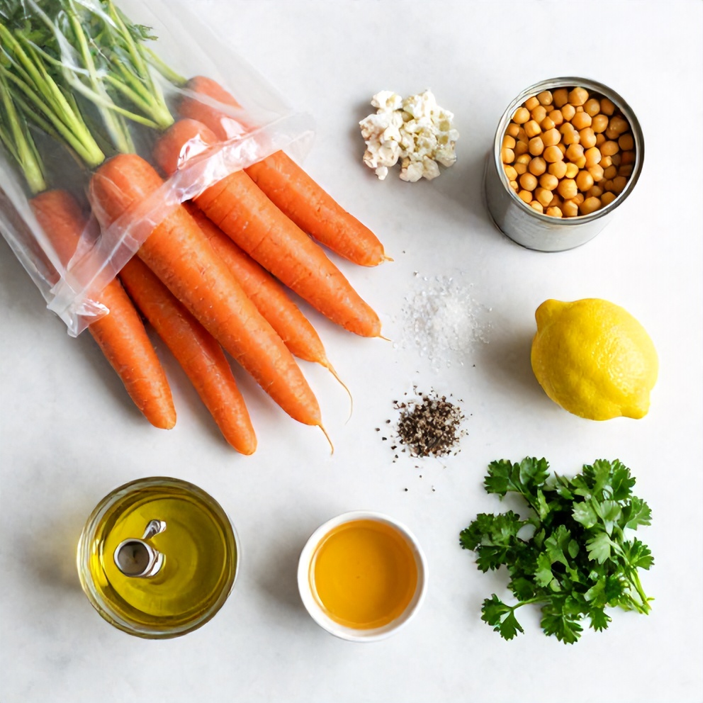 Spring Carrot and Chickpea Salad Ingredients