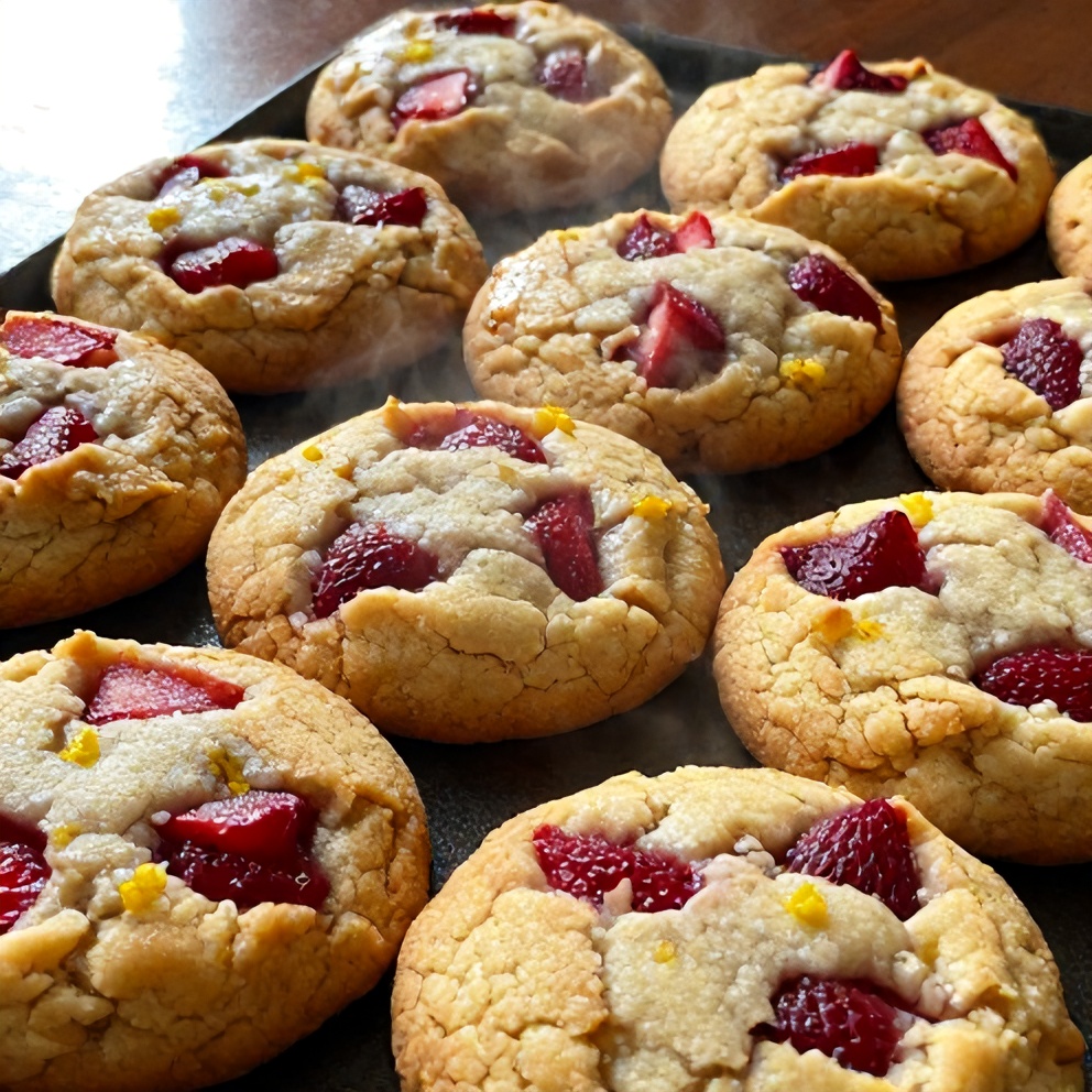 easy strawberry lemonade cookies