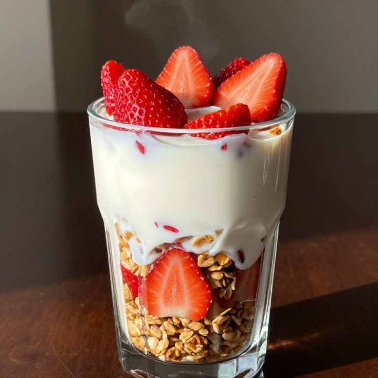 easy strawberry yogurt parfait