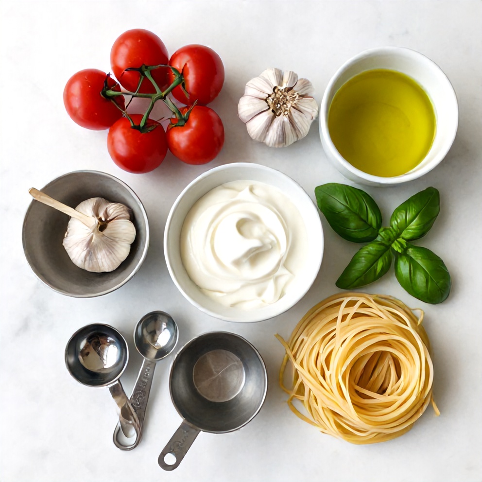 Raw Ingredients for Easy Summer Pasta