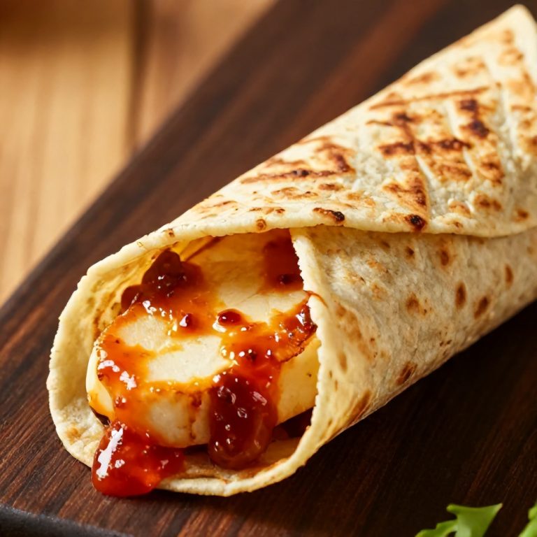 Easy Sweet Chili Halloumi Wraps