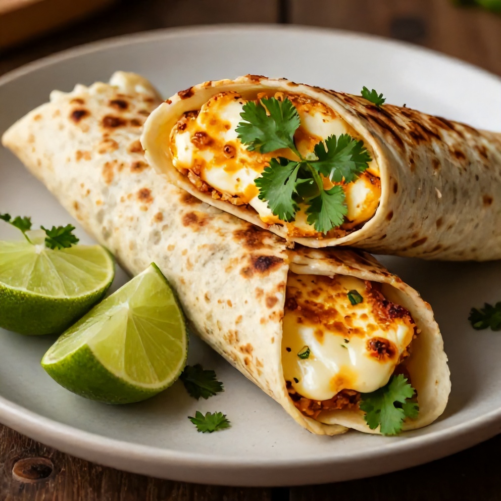 Plated Sweet Chili Halloumi Wraps