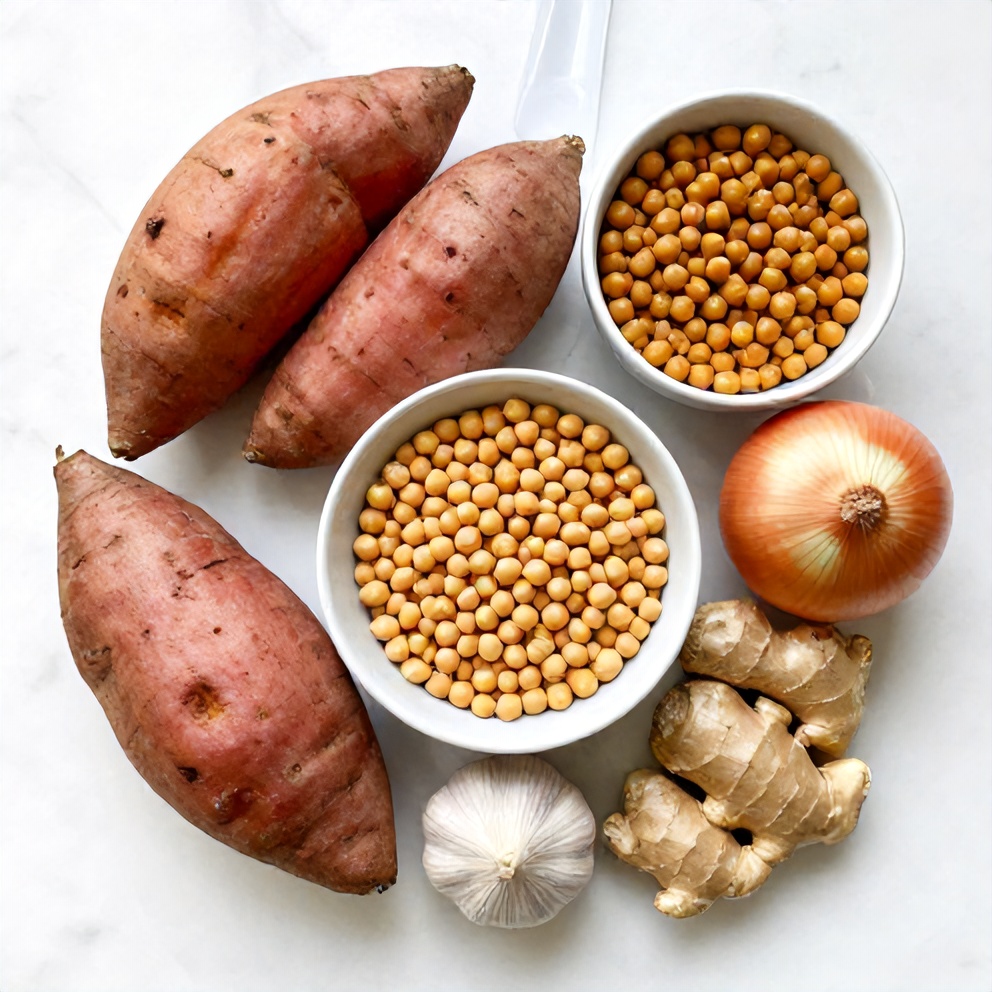 Sweet Potato Chickpea Curry Ingredients