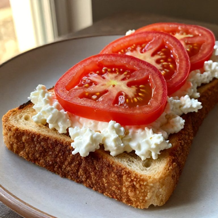 easy tomato cottage cheese toast