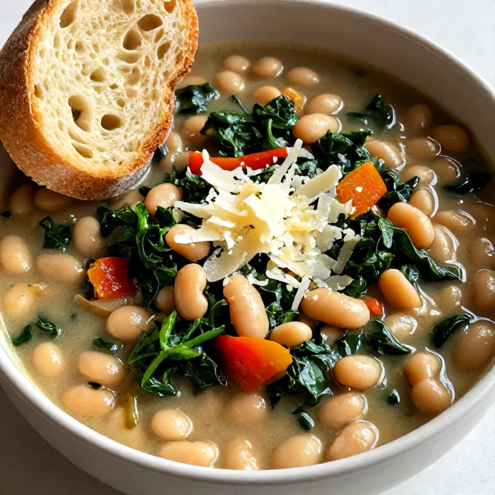 easy white bean kale soup