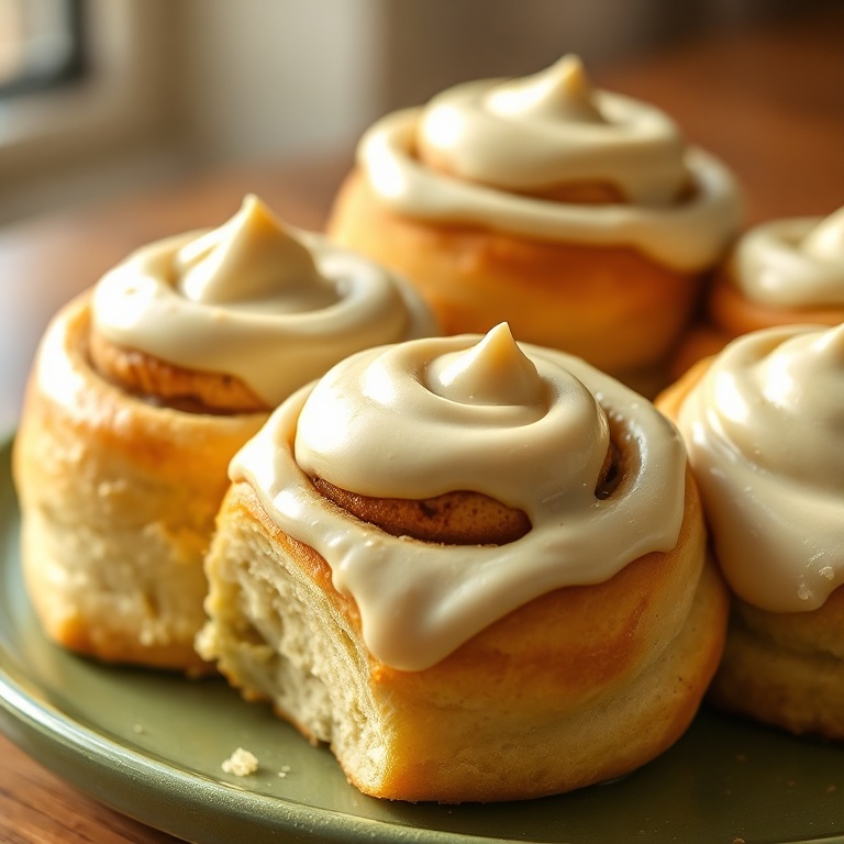 fluffy matcha cinnamon rolls