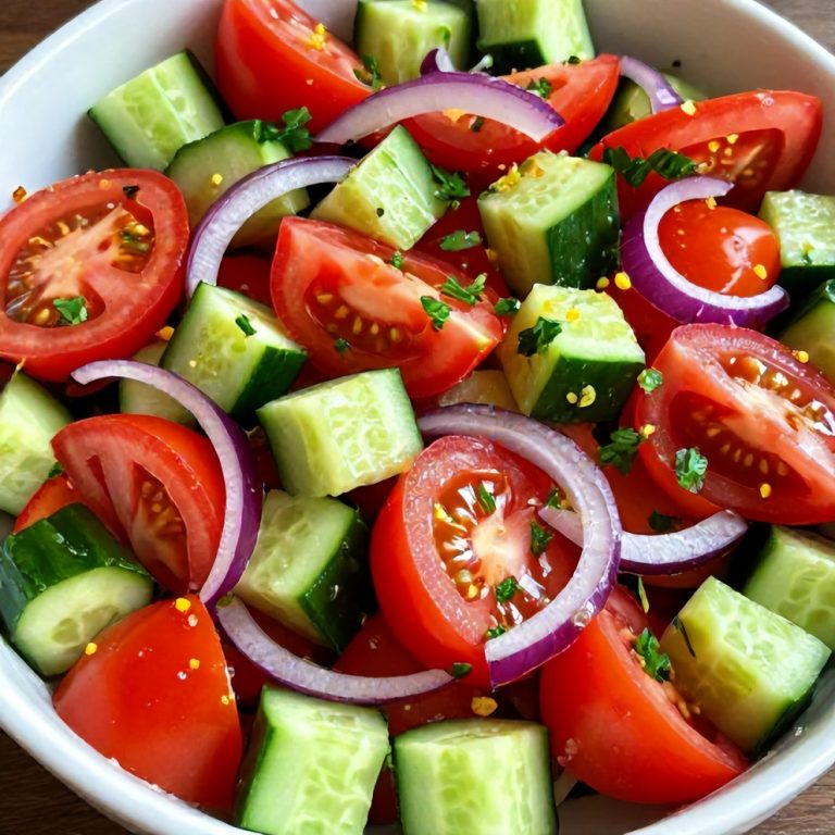 fresh cucumber tomato salad