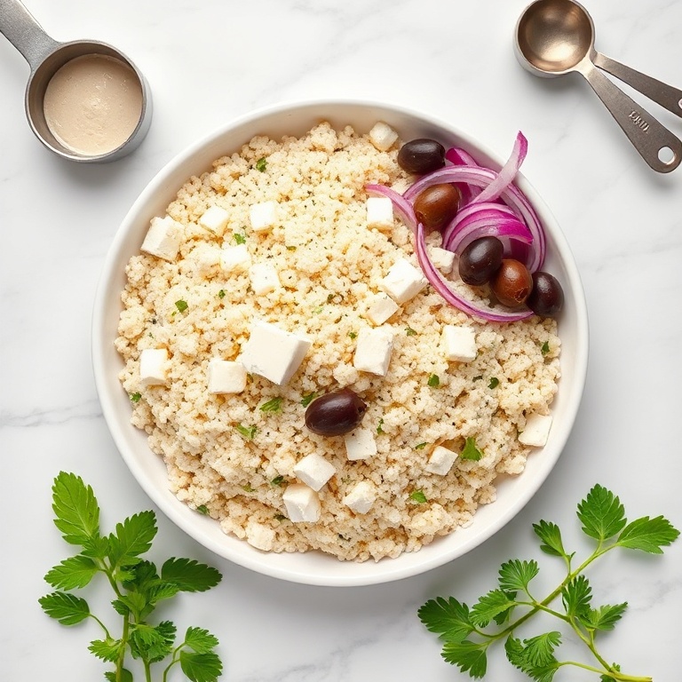 Ingredients for Fresh Mediterranean Quinoa Salad
