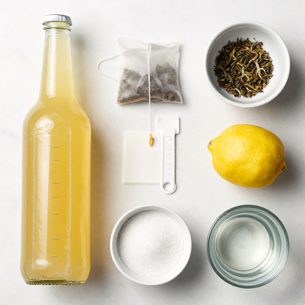Raw ingredients for Guava White Tea Lemonade