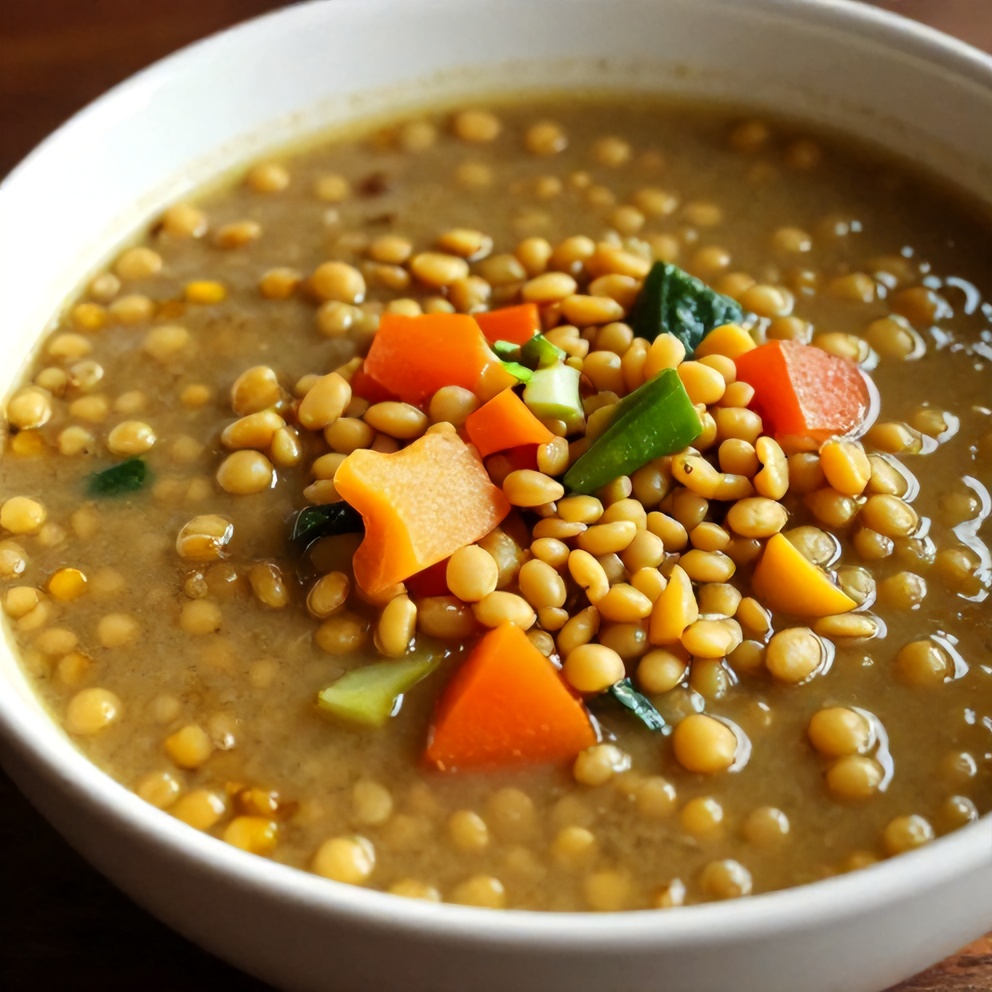 hearty lentil and vegetable soup