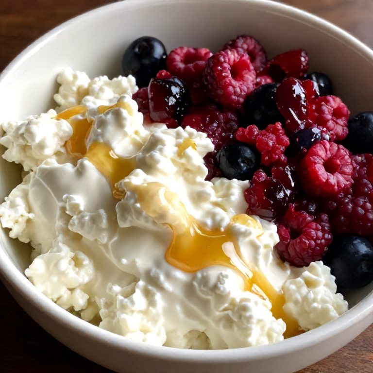 High Protein Berry Cottage Cheese Bowl