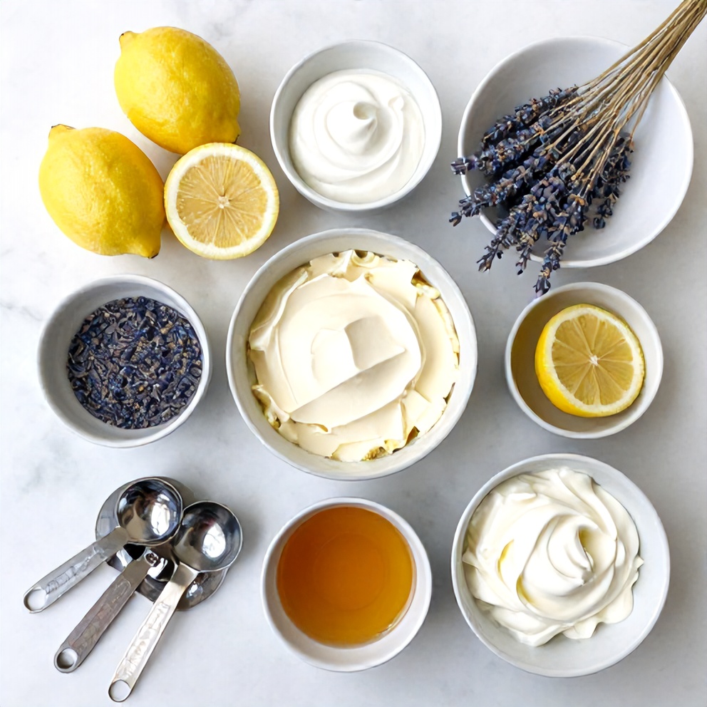 Lemon Lavender Cheesecake Ingredients