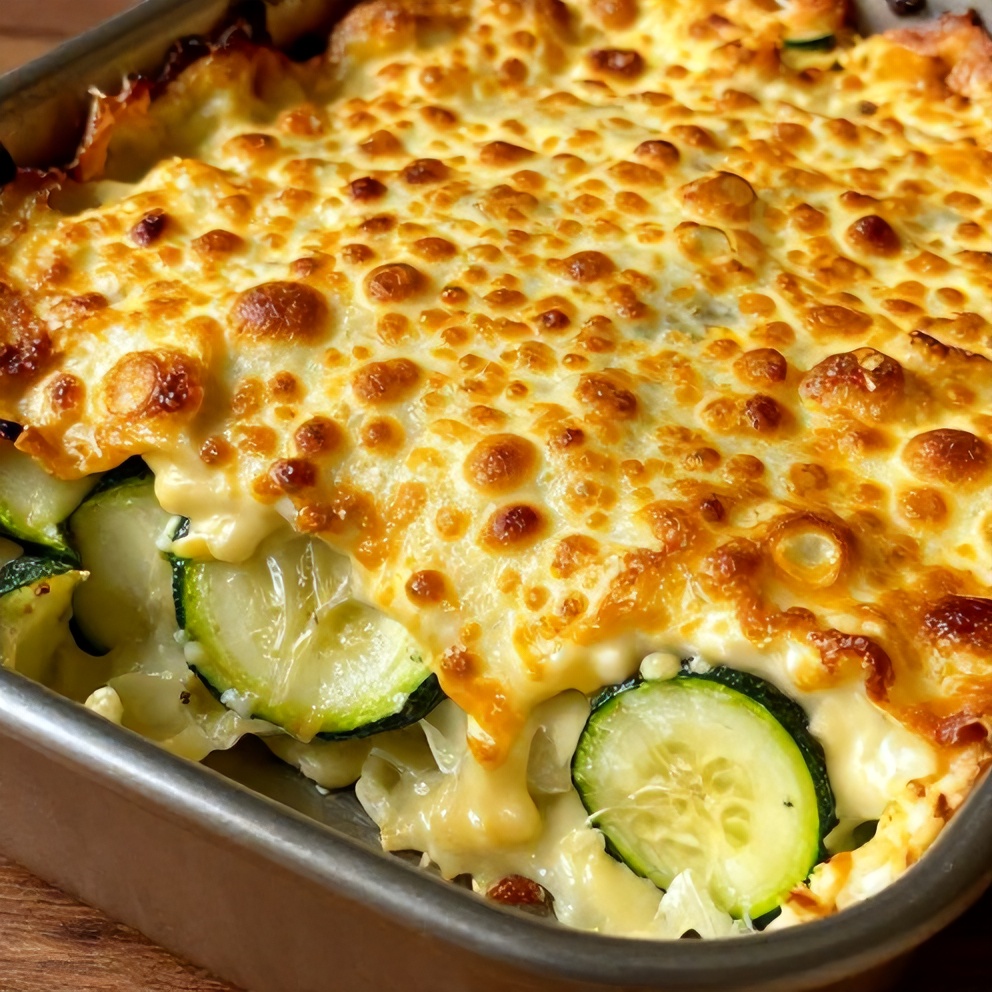 low carb cheesy zucchini bake