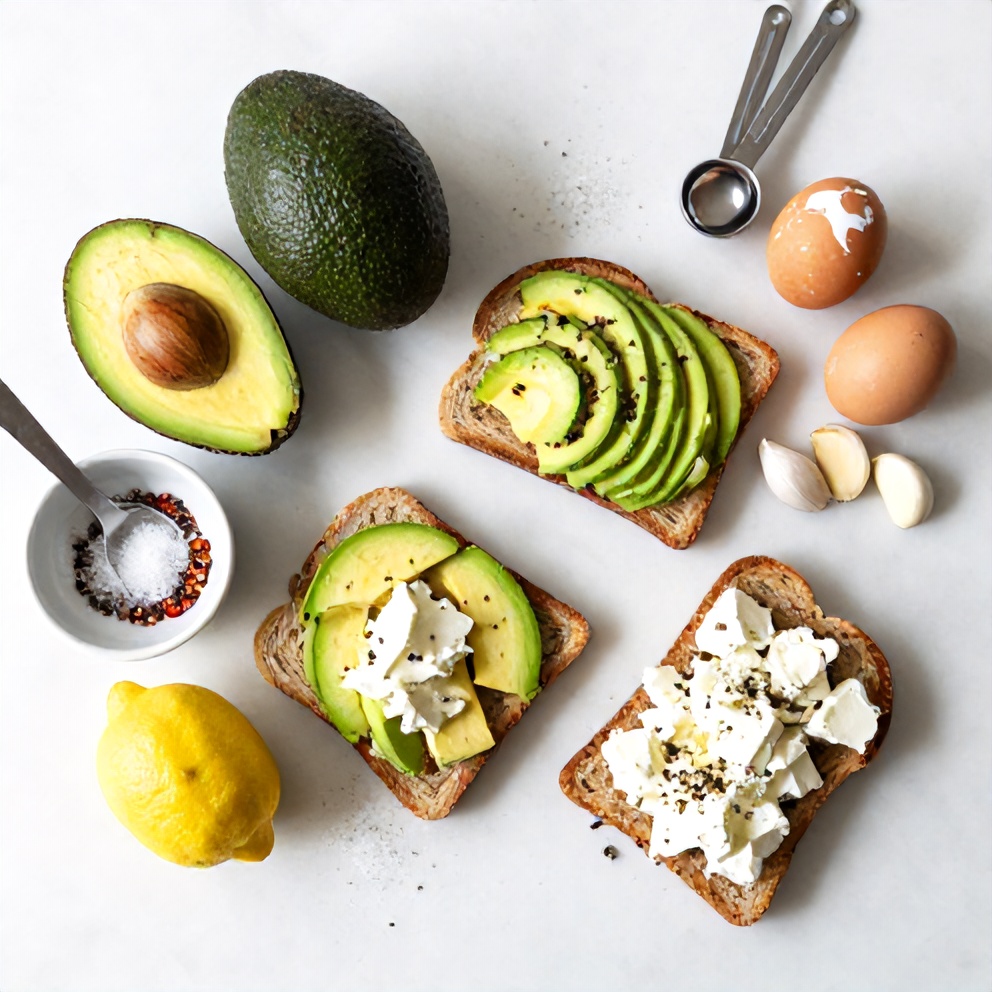 Mediterranean Avocado Toast Ingredients