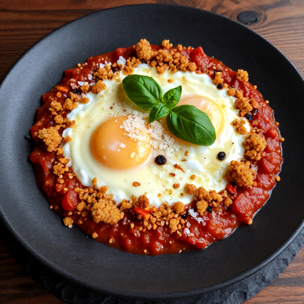 Mediterranean Baked Eggs Final Dish