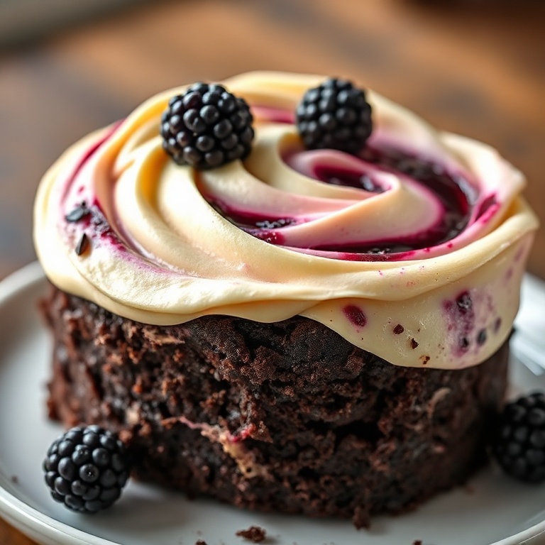 moist blackberry chocolate cake