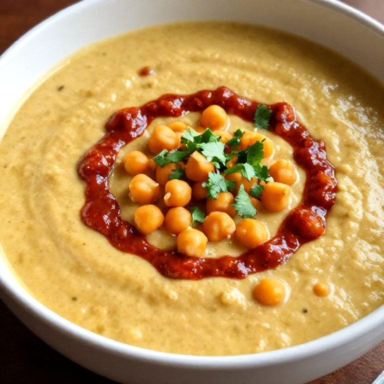 Moroccan sweet potato chickpea soup