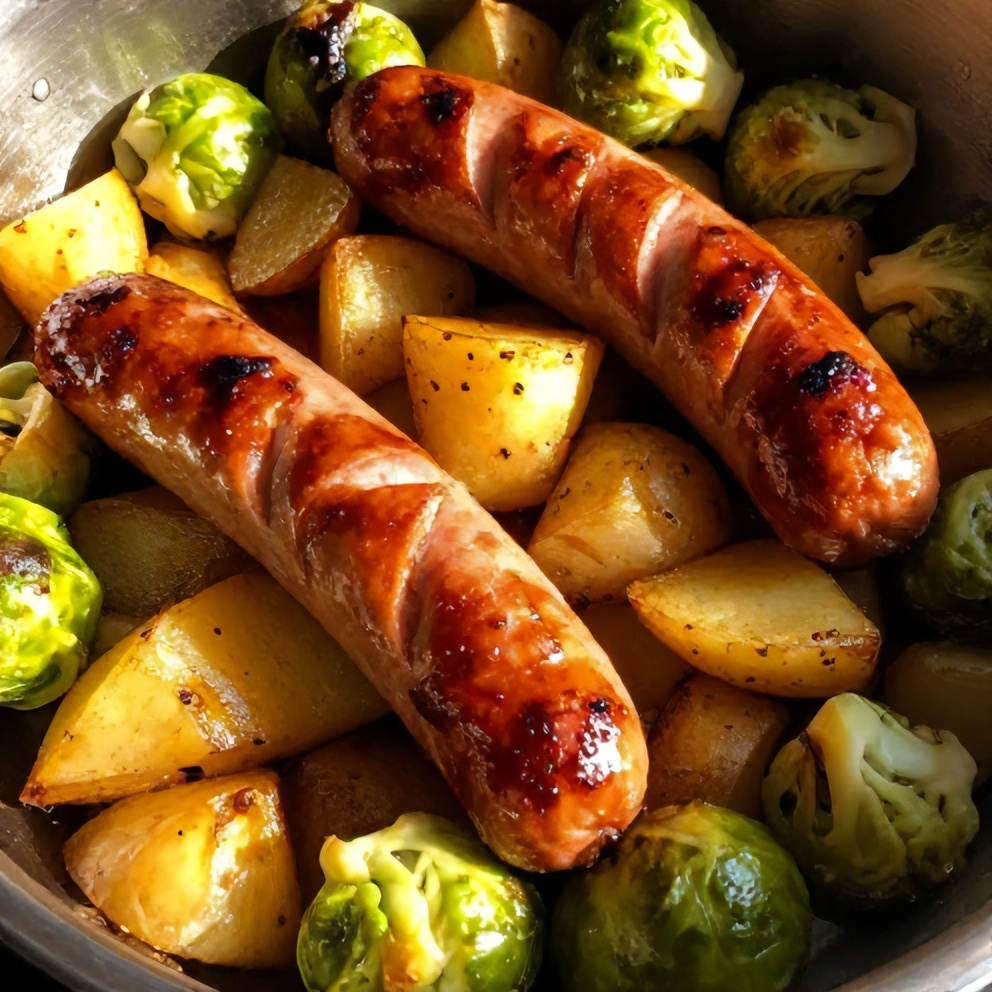 one-pot honey garlic kielbasa and veggies