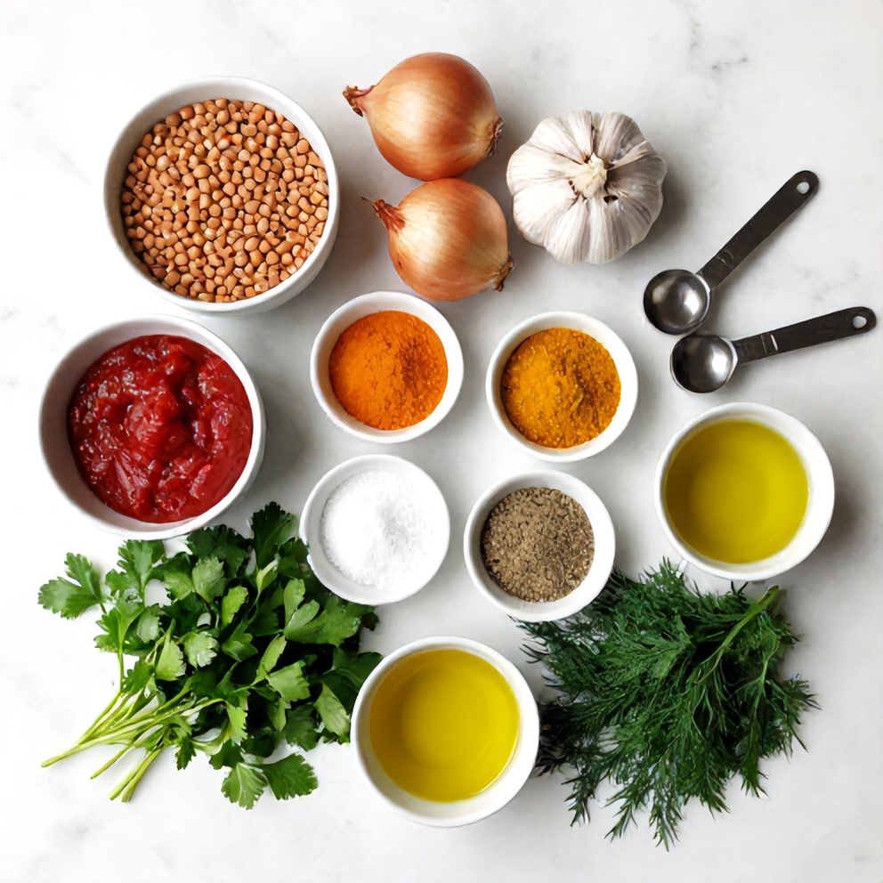 Raw Ingredients for Persian Noodle Soup
