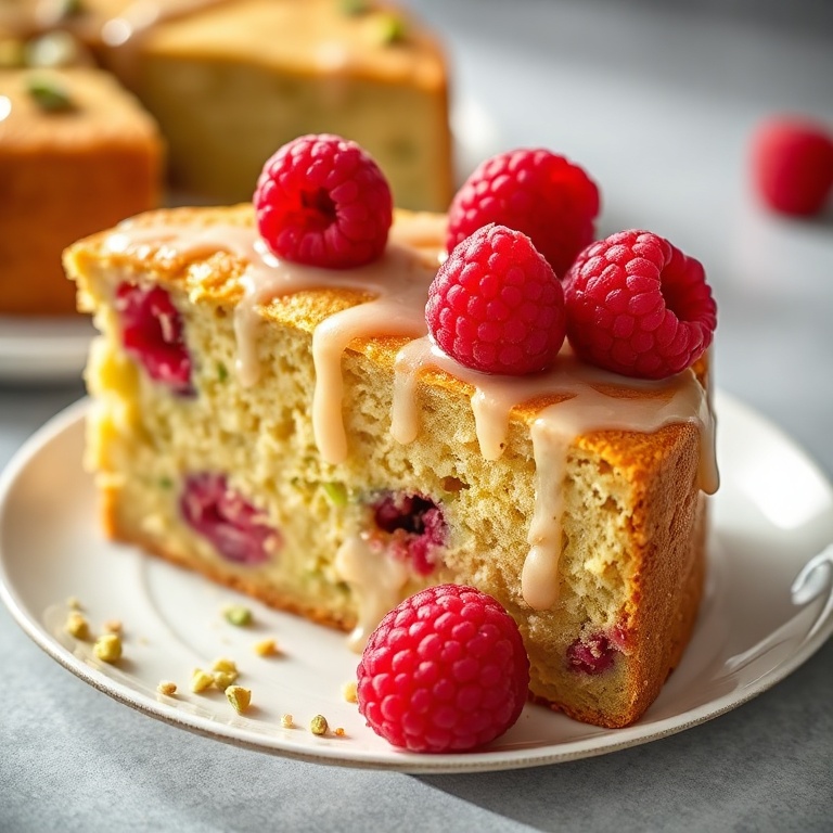 Pistachio Raspberry Cake
