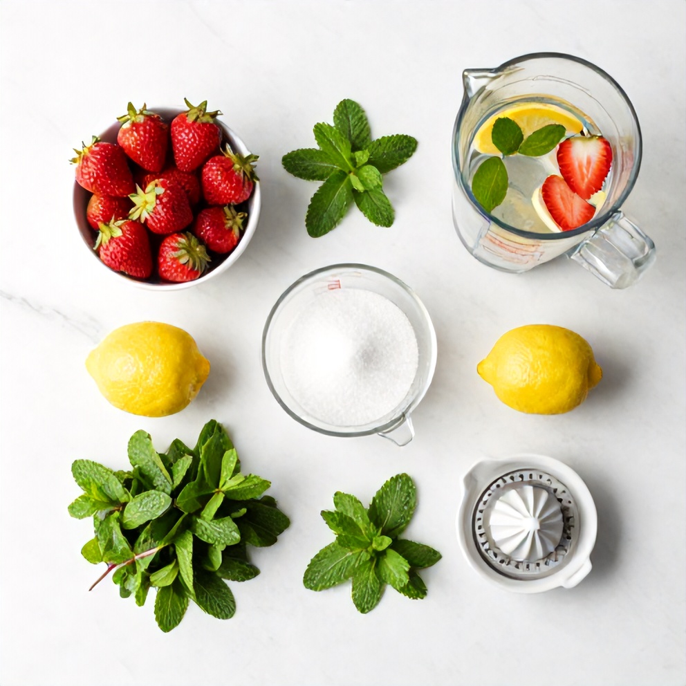 Strawberry Mint Lemonade Ingredients