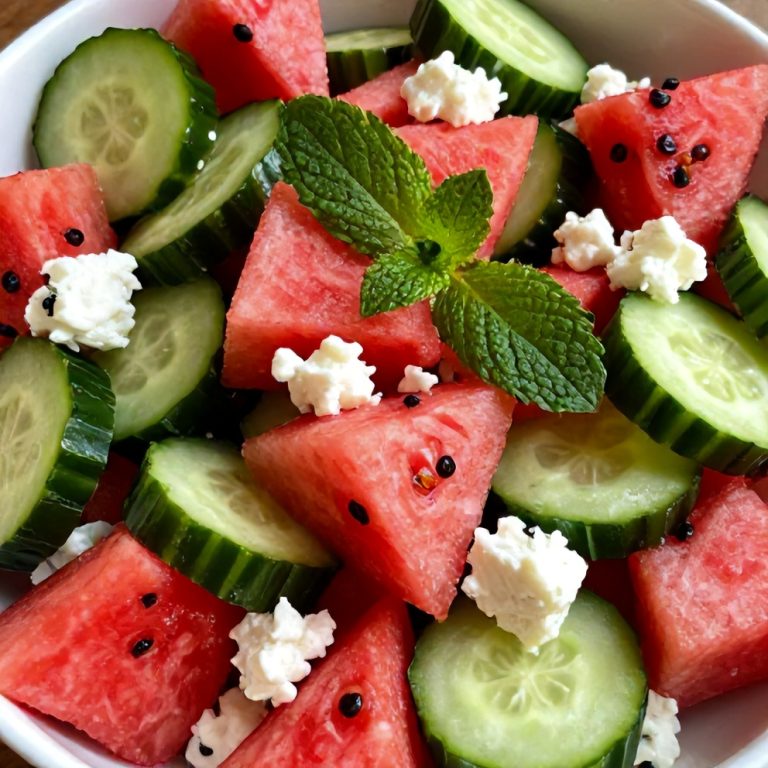 Refreshing Watermelon Cucumber Salad