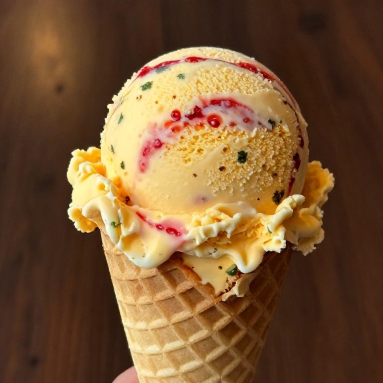 Roasted Strawberry Lime Basil Ice Cream