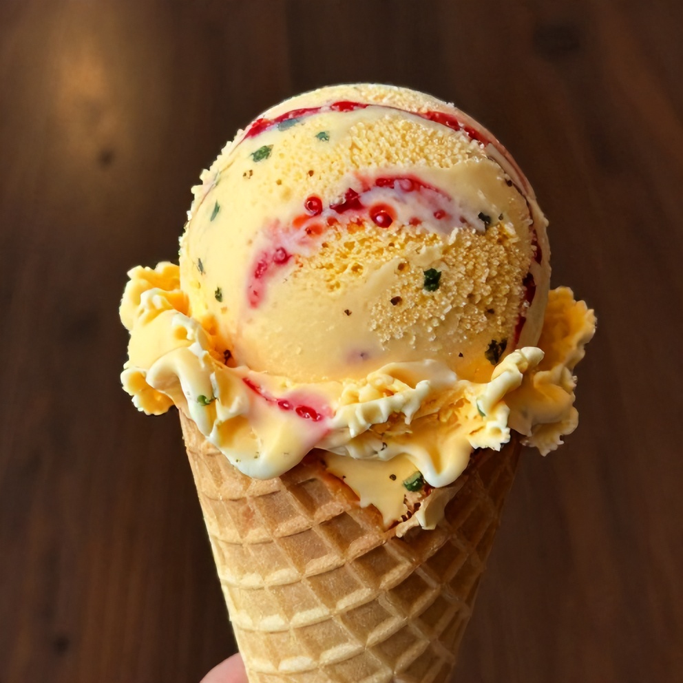 Roasted Strawberry Lime Basil Ice Cream
